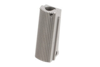 Nighthawk Custom Stainless steel mainspring housing for government 1911s, flat with 25 LPI checkering